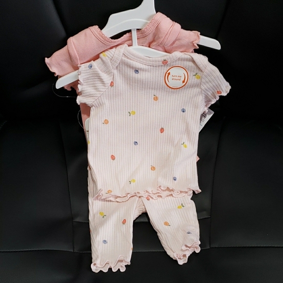 Carter's Pink Ruffled Bodysuit - Picture 2 of 4